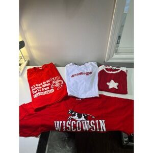 Wisconsin Graphic Tee Bundle The Laundry Room Wiscowsin Red White L XL
